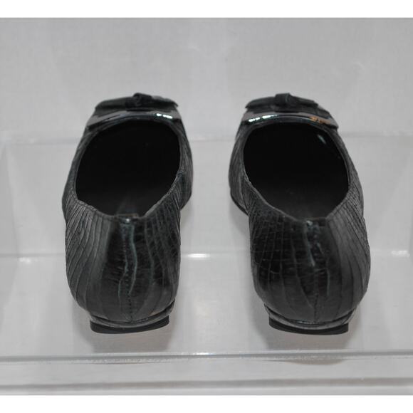 New Size 6 Womens Gino Ventori Vanessa Alligator Leather Black Low Heel - Picture 5 of 9